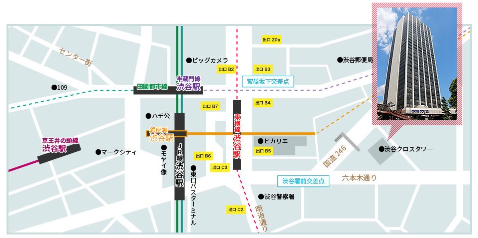 渋谷クロスタワー 周辺地図