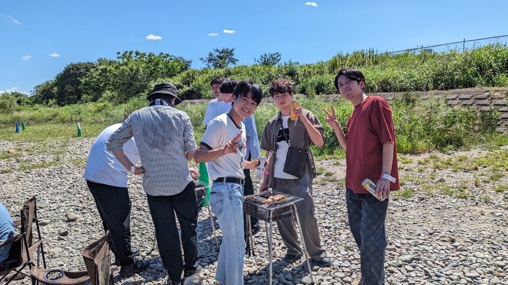 河原でのBBQ2